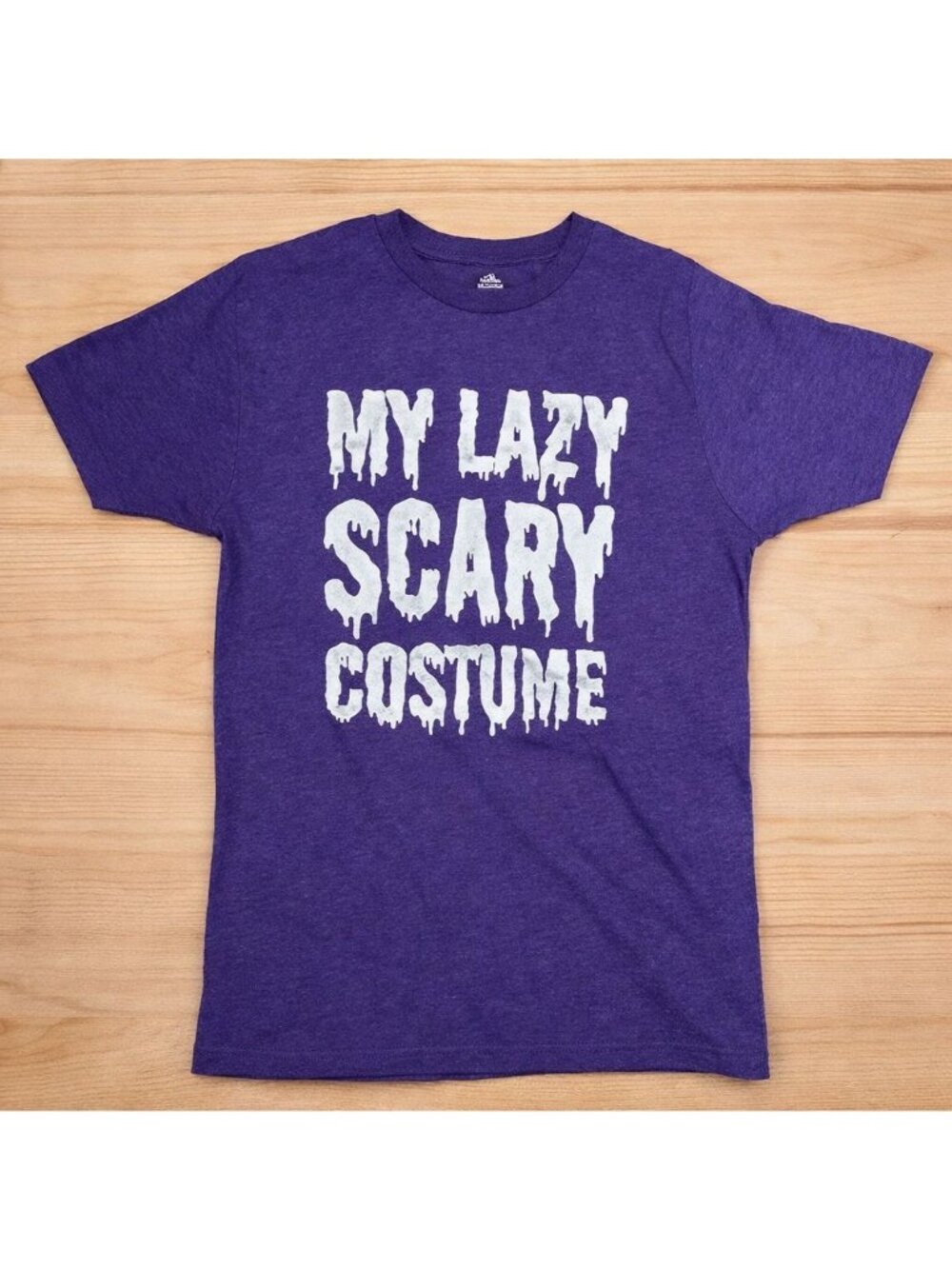 Celebrate "My Lazy Scary Costume" Halloween T‑Shirt – Purple, Size XL
